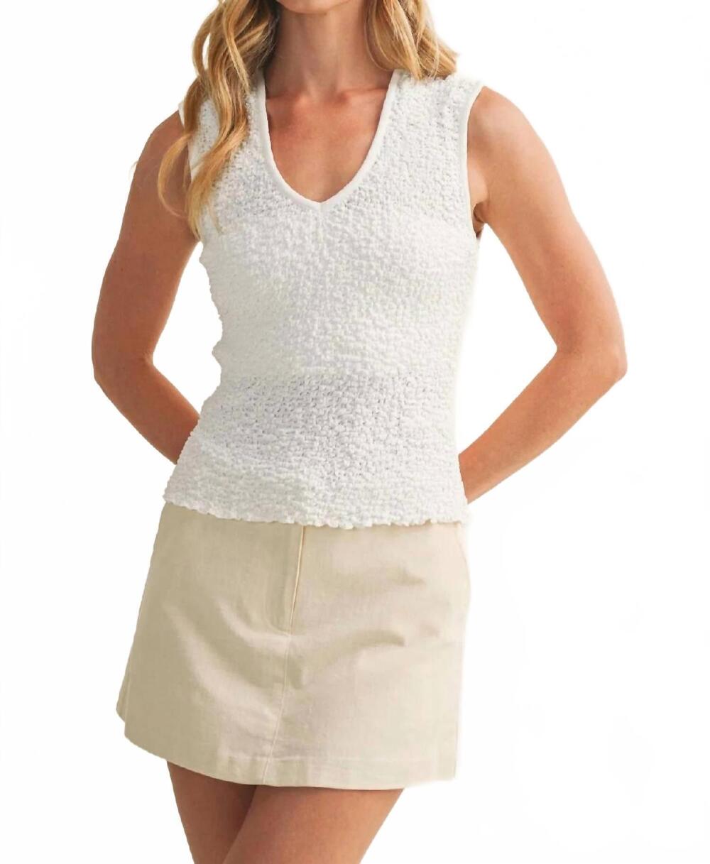 NEW KLD. SIGNATURE essential textured tank in ivory